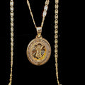 14K Baby Jesus Pendant with 10K Two-Tone Valentino Chain