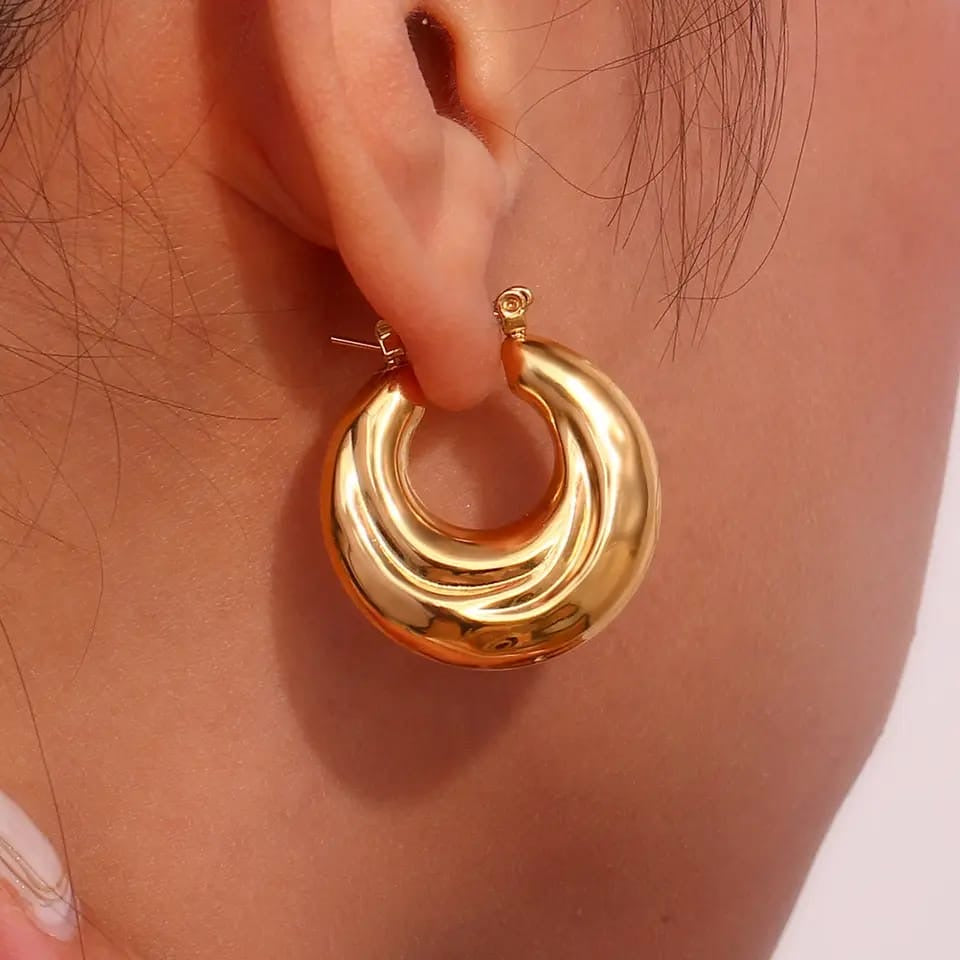 Pendientes de aro grueso