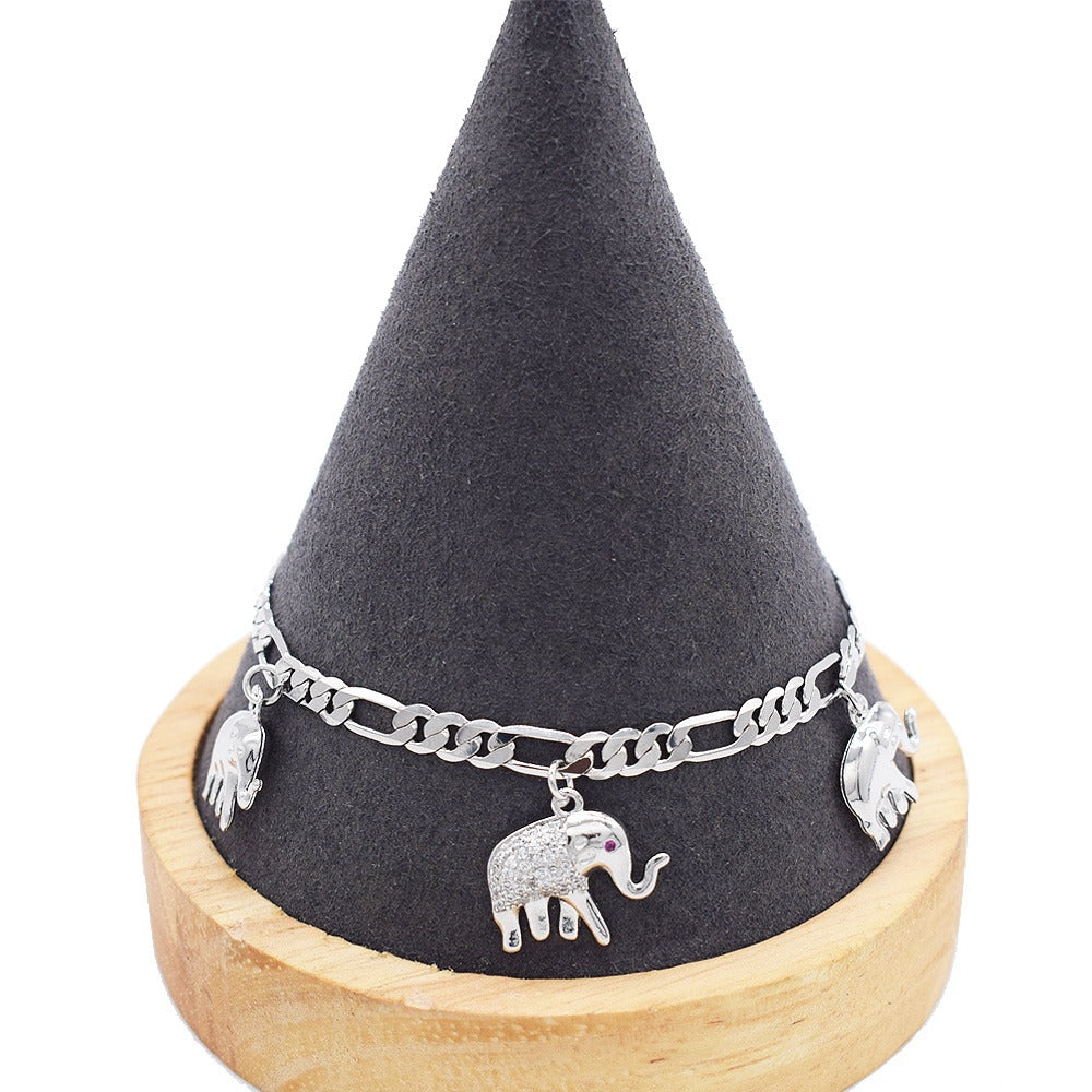 Tobillera con dije de elefante