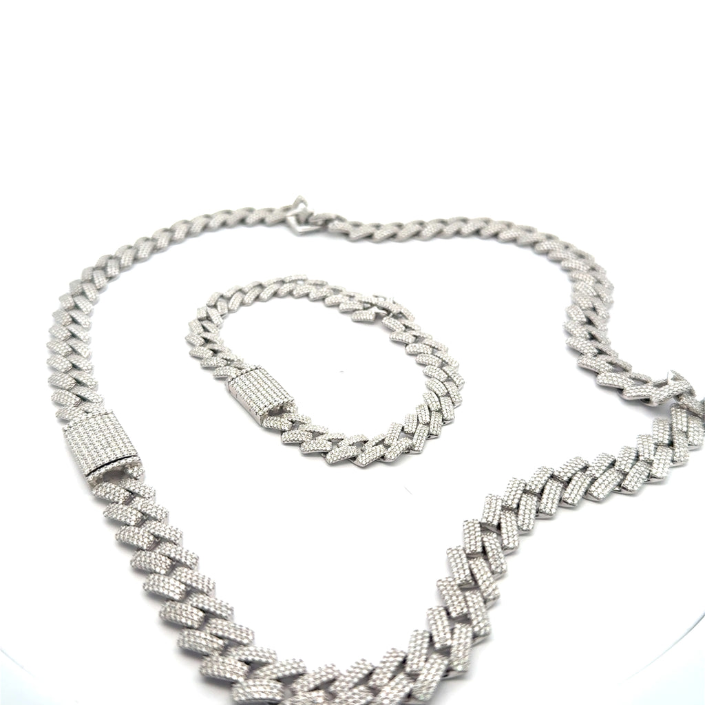 VVS Moissanite Set – Bracelet & Chain