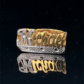 Bamboo hoop earrings with name &name Ring