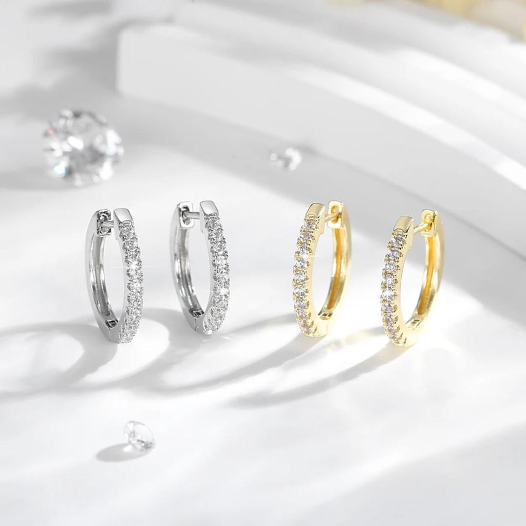 Pendientes de aro chapados en oro