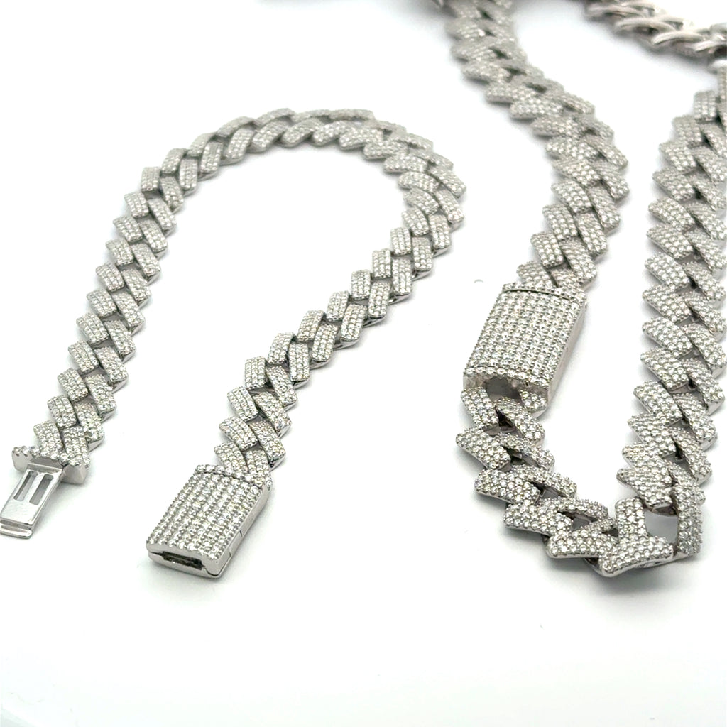 VVS Moissanite Set – Bracelet & Chain