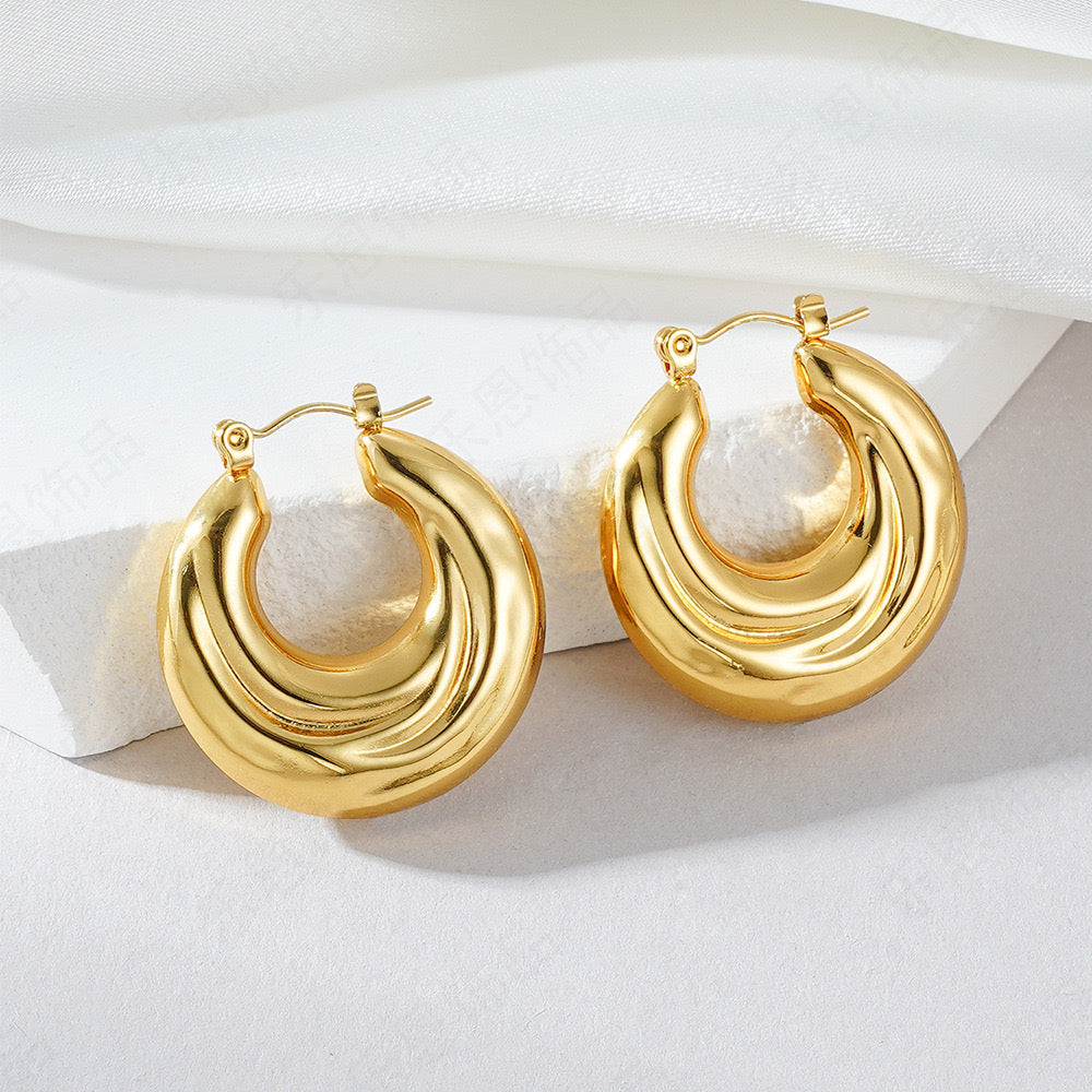 Pendientes de aro grueso