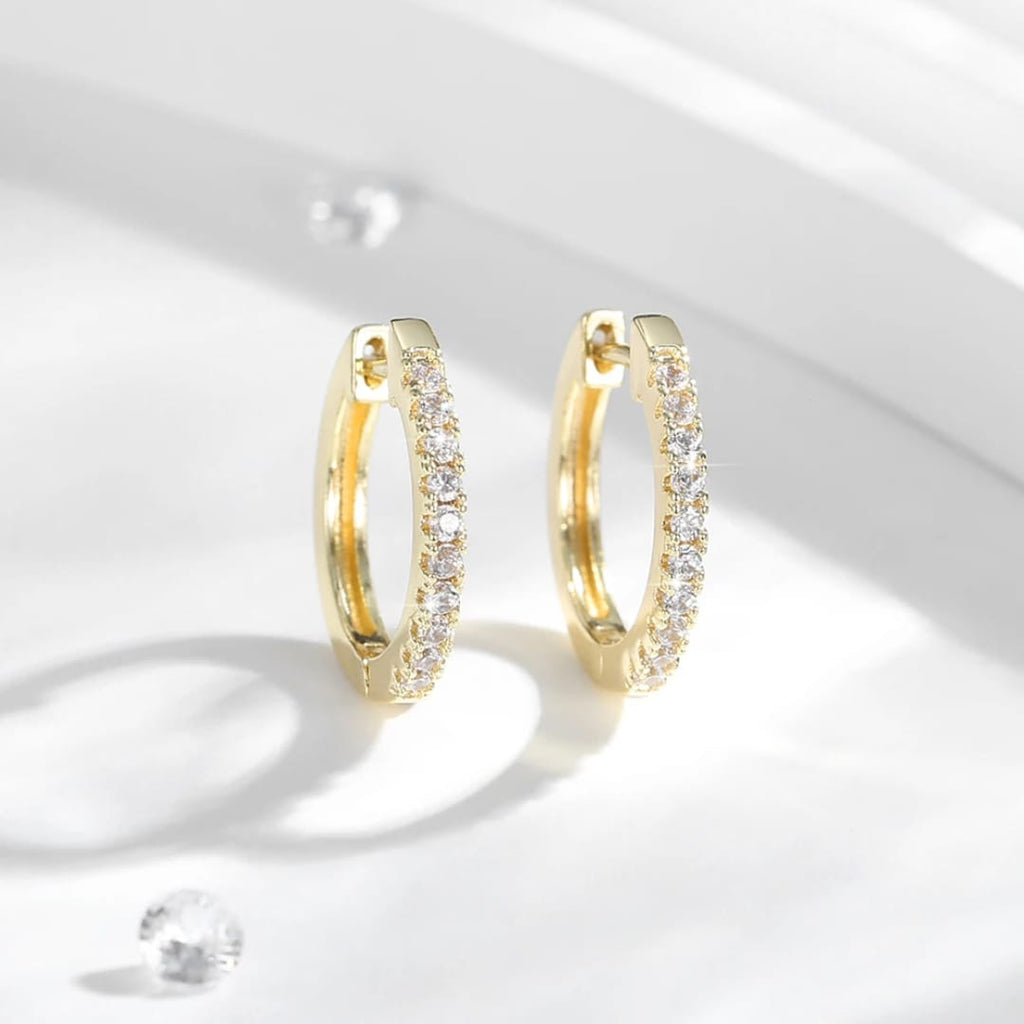 Pendientes de aro chapados en oro