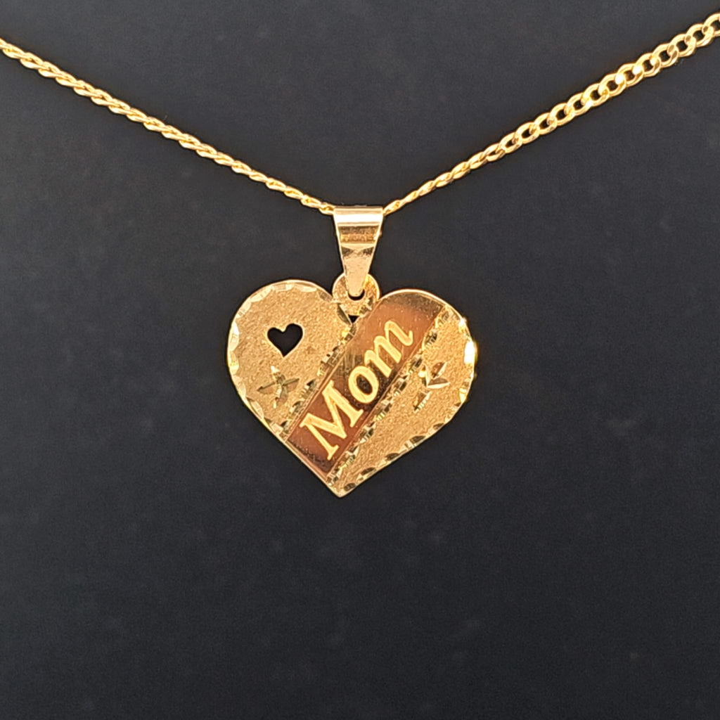10k heart charm and chain