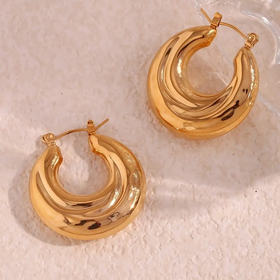 Pendientes de aro grueso