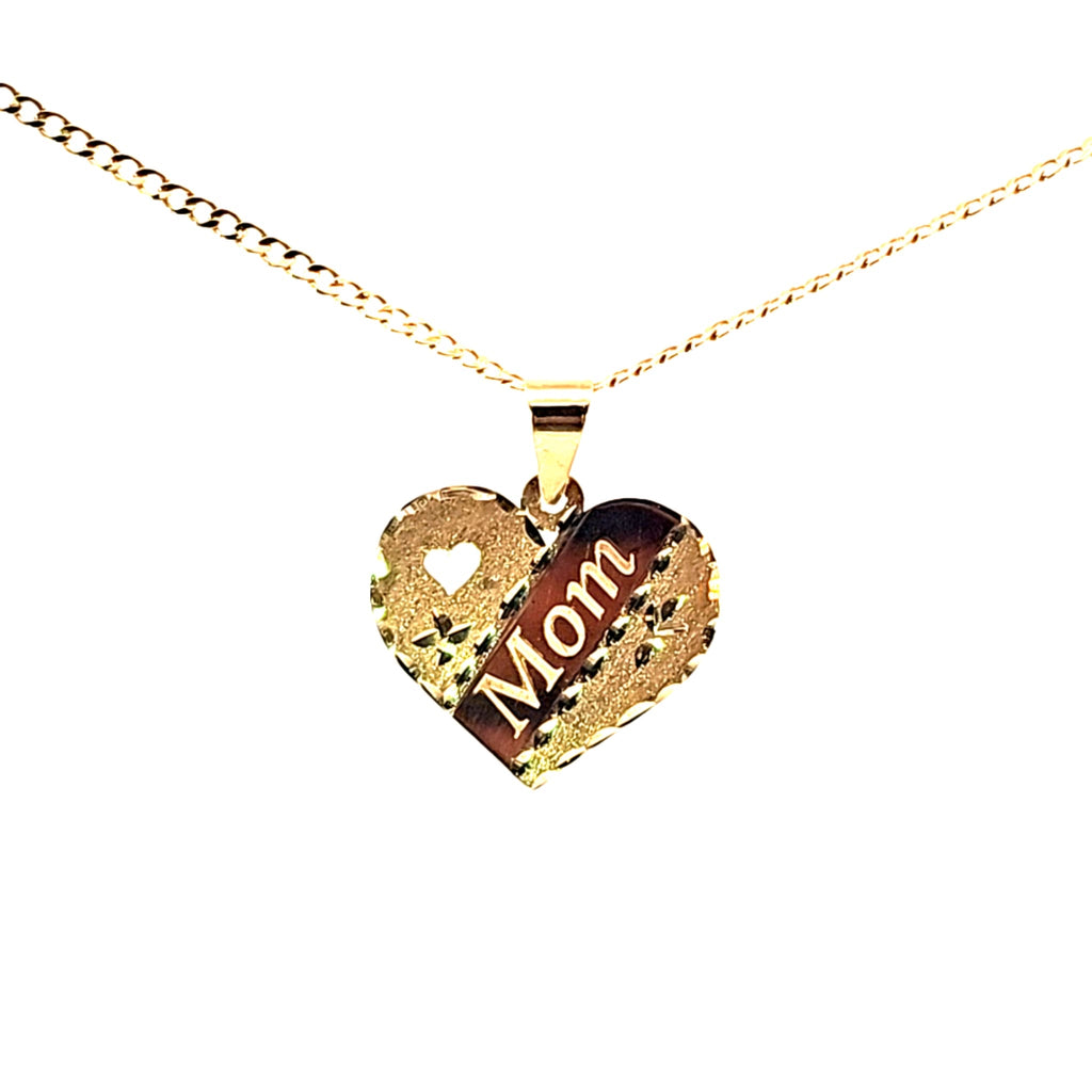 10k heart charm and chain