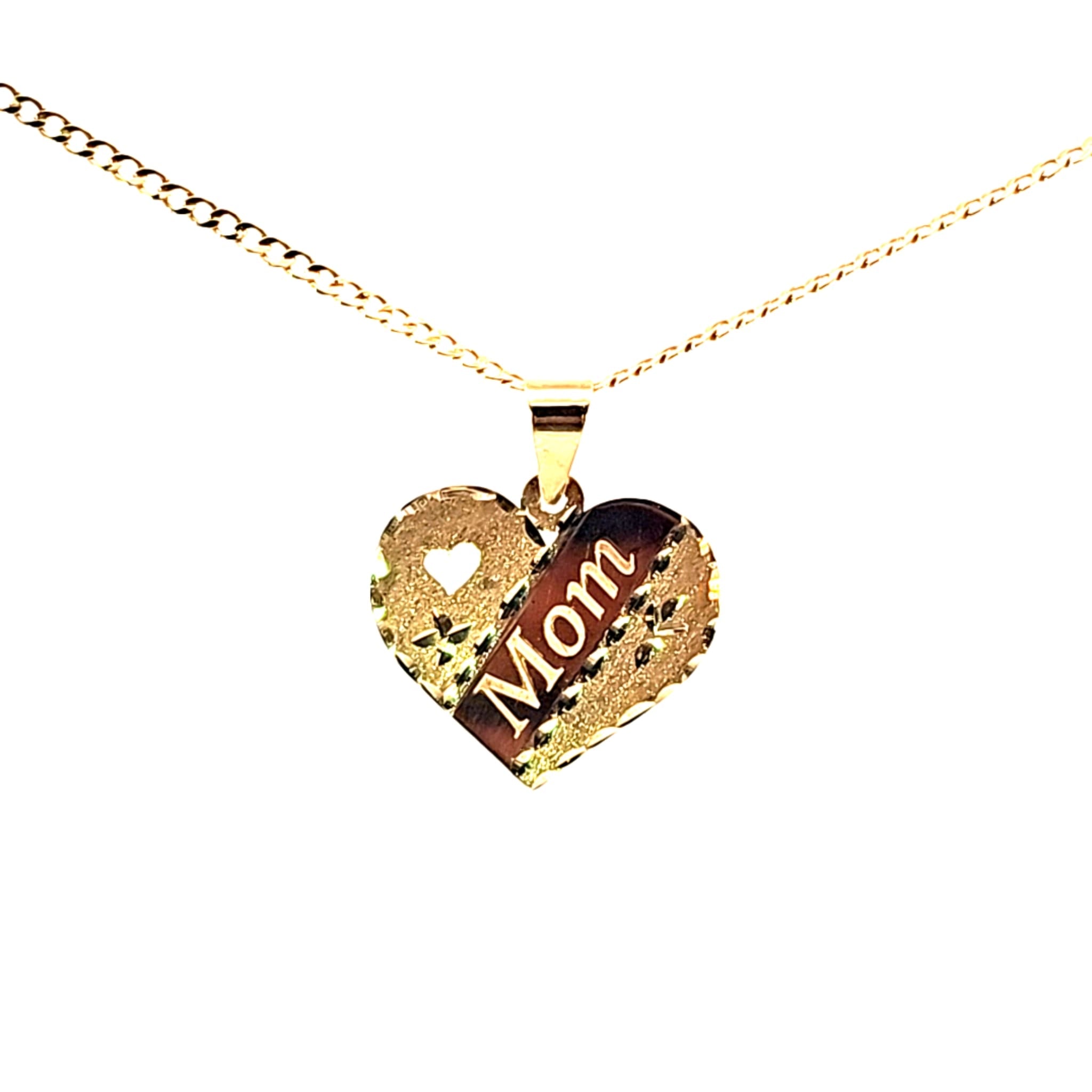 10k heart charm and chain