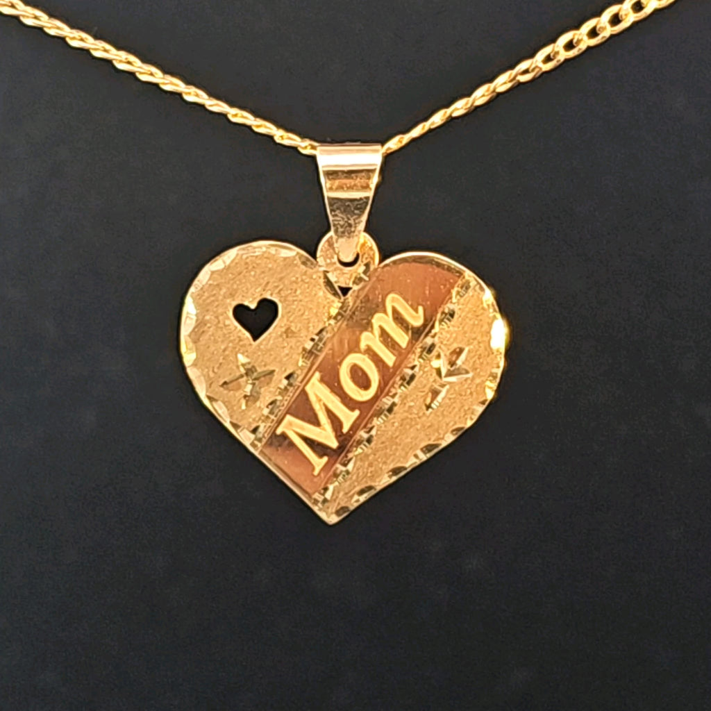 10k heart charm and chain