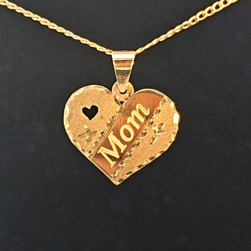 10k heart charm and chain