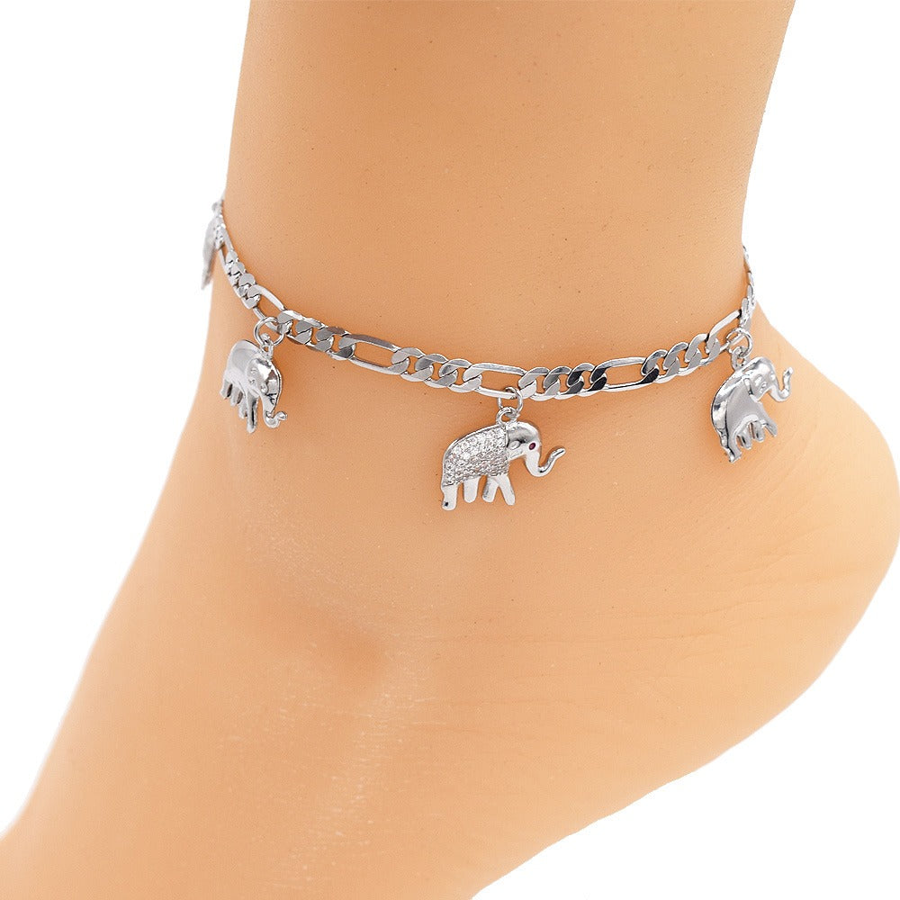 Tobillera con dije de elefante
