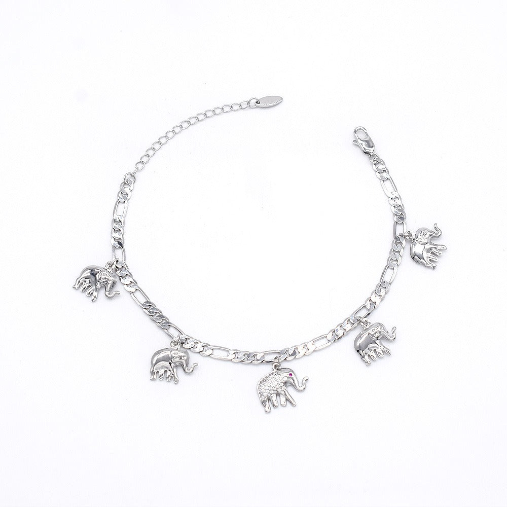 Tobillera con dije de elefante