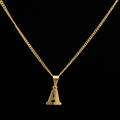 10K Gold Initial Pendant Necklace 18” Chain
