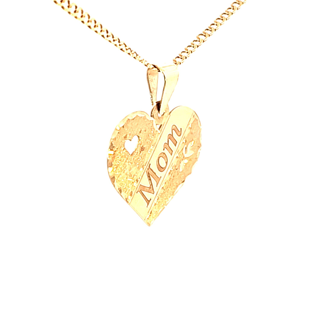 10k heart charm and chain