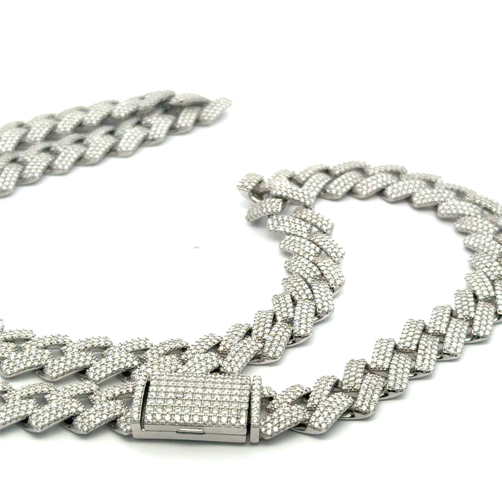Cadena de moissanita VVS