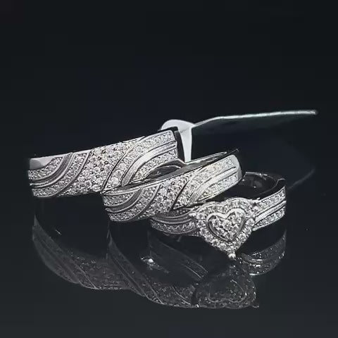 Anillos de corazón comprometido