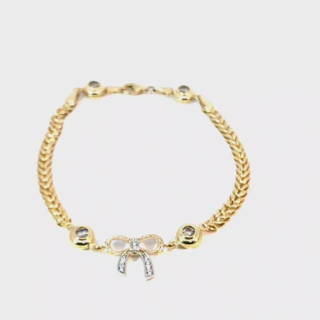 Pulsera de lazo de 14k