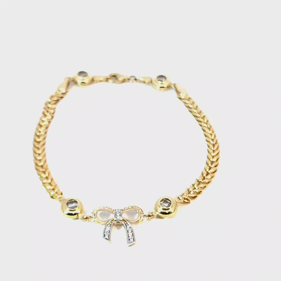 Pulsera de lazo de 14k