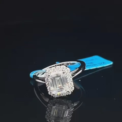 Anillo de promesa cuadrado