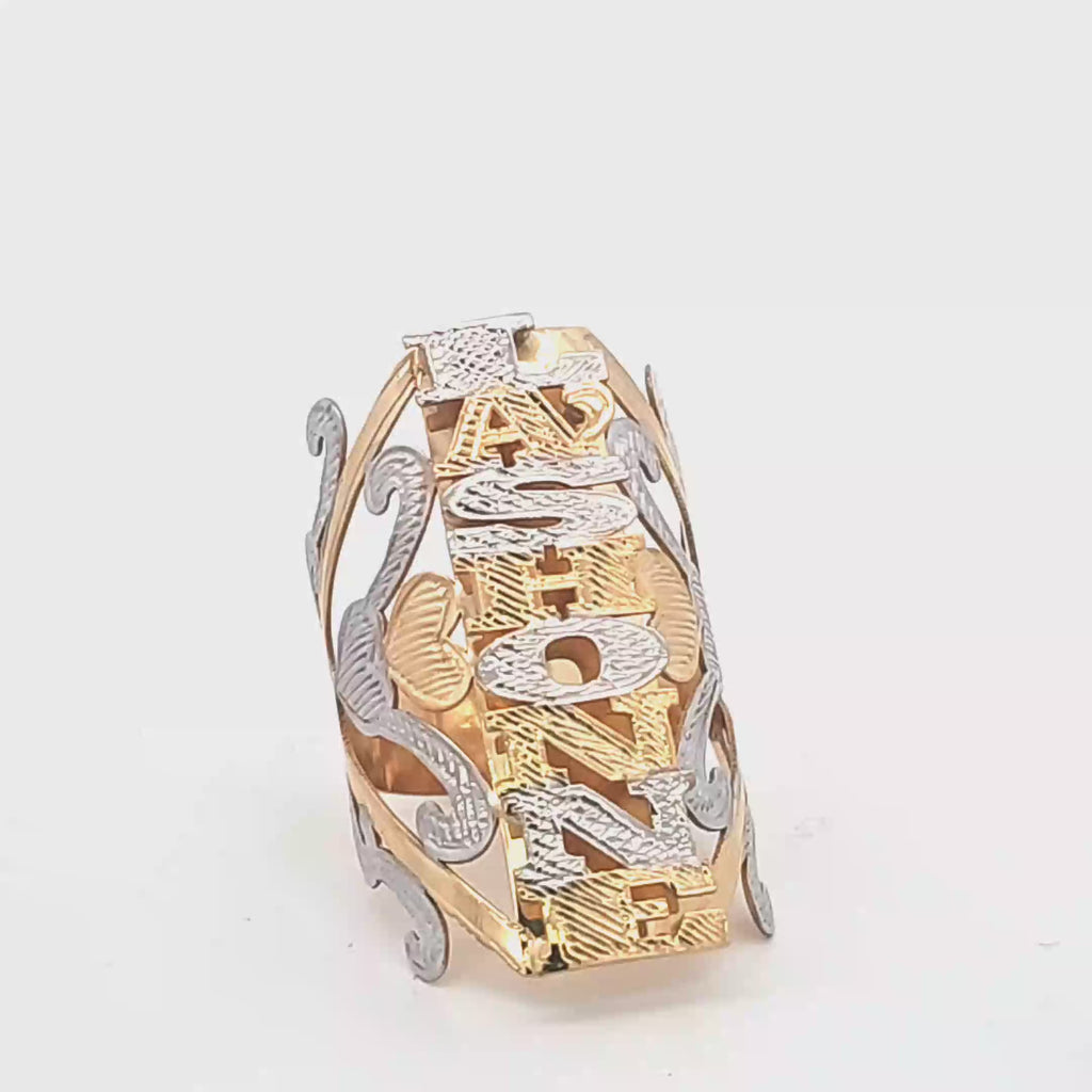 Customized long name ring