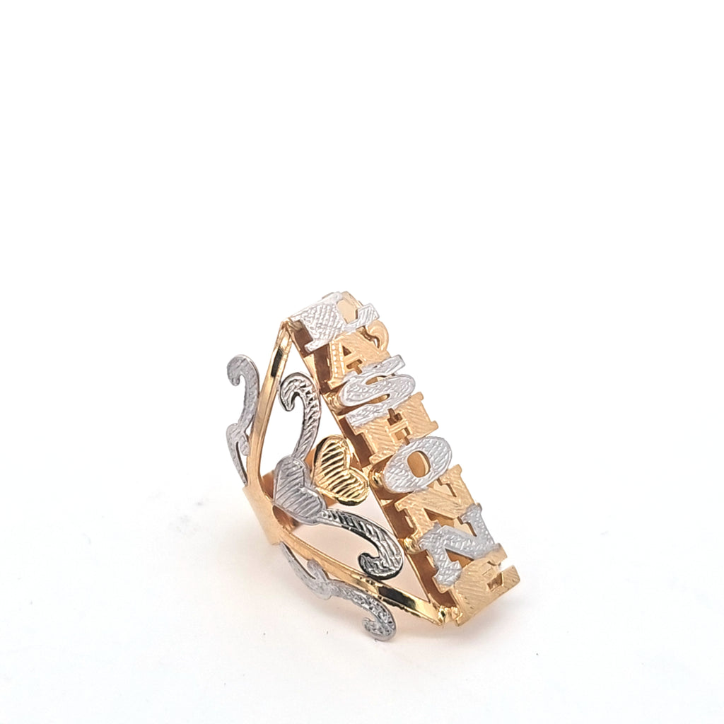 Customized long name ring
