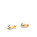 Customized double name earrings