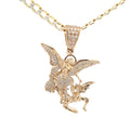 14k Gold Exquisite Gold Angel Pendant with Intricate Design