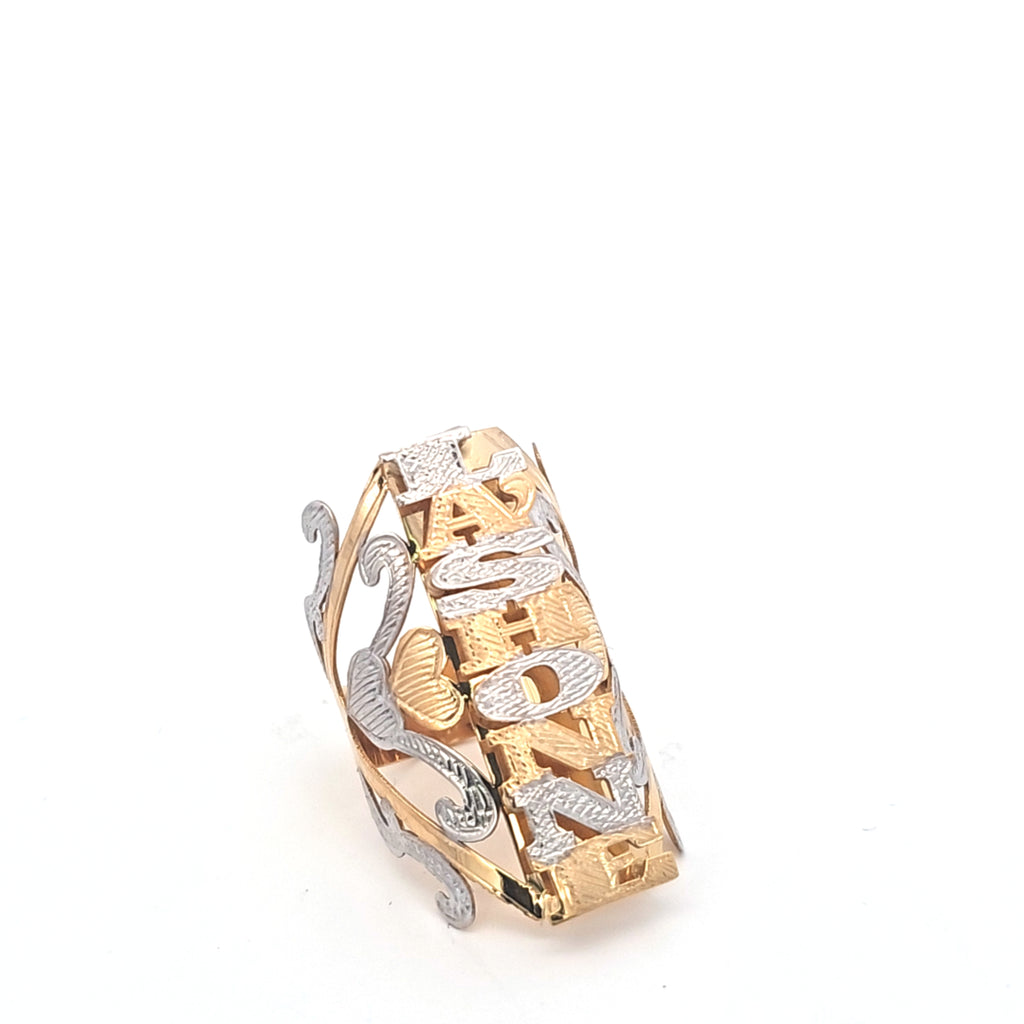 Customized long name ring