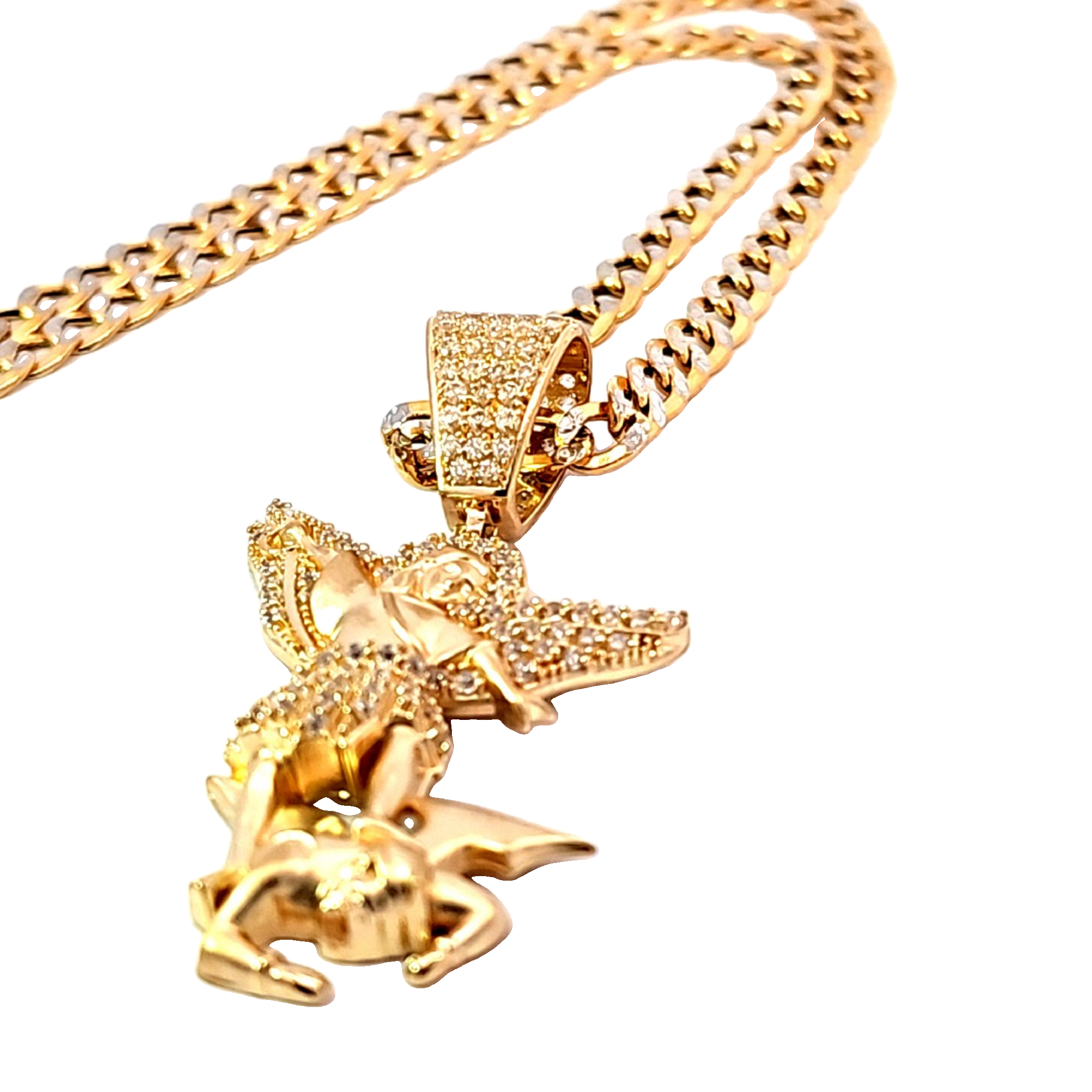 Golden angel charm