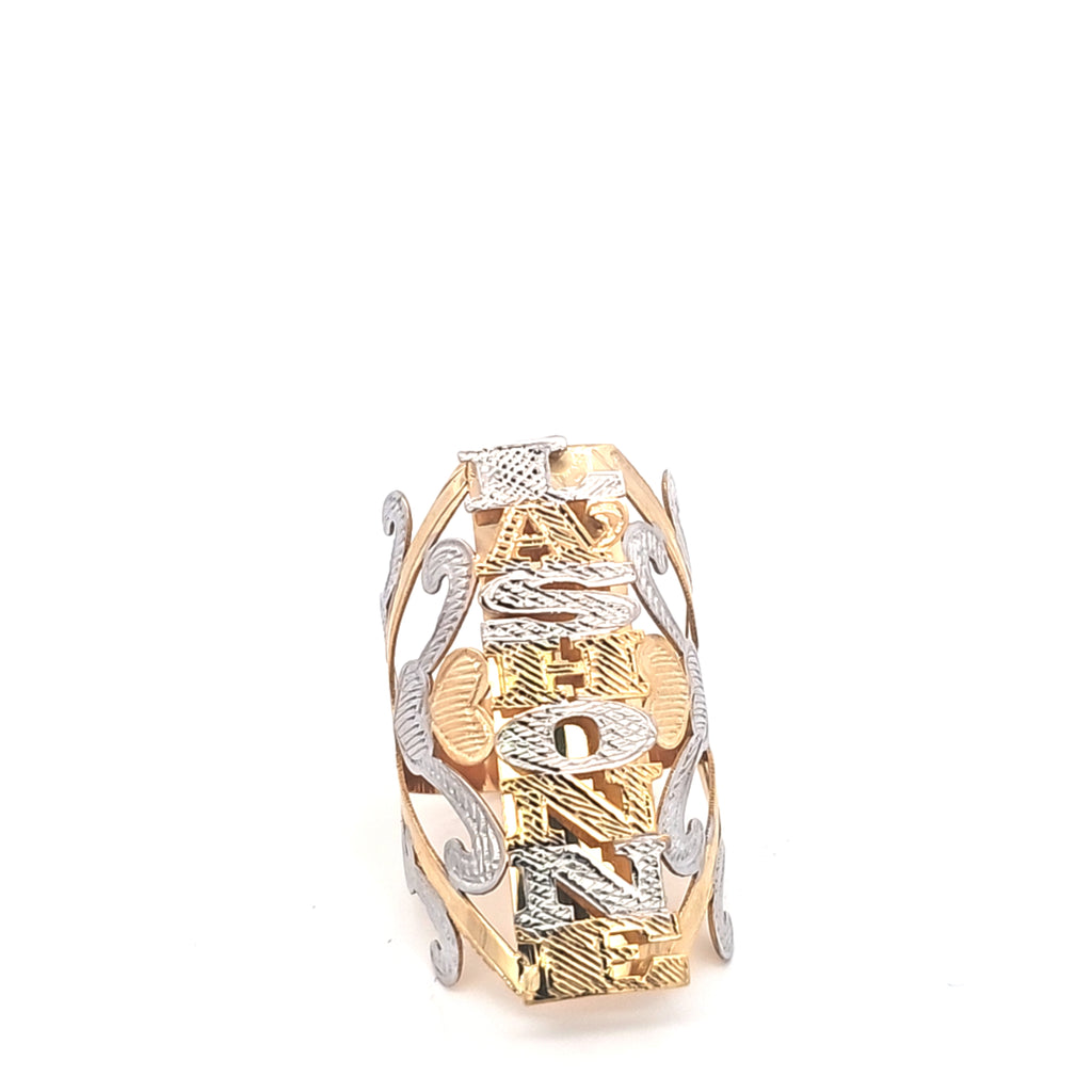 Customized long name ring