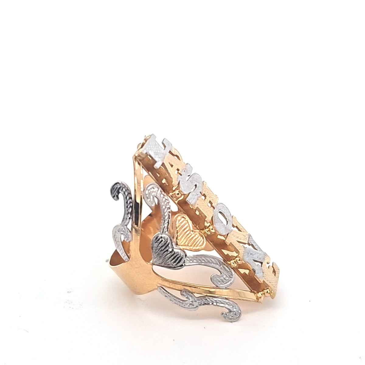 Customized long name ring