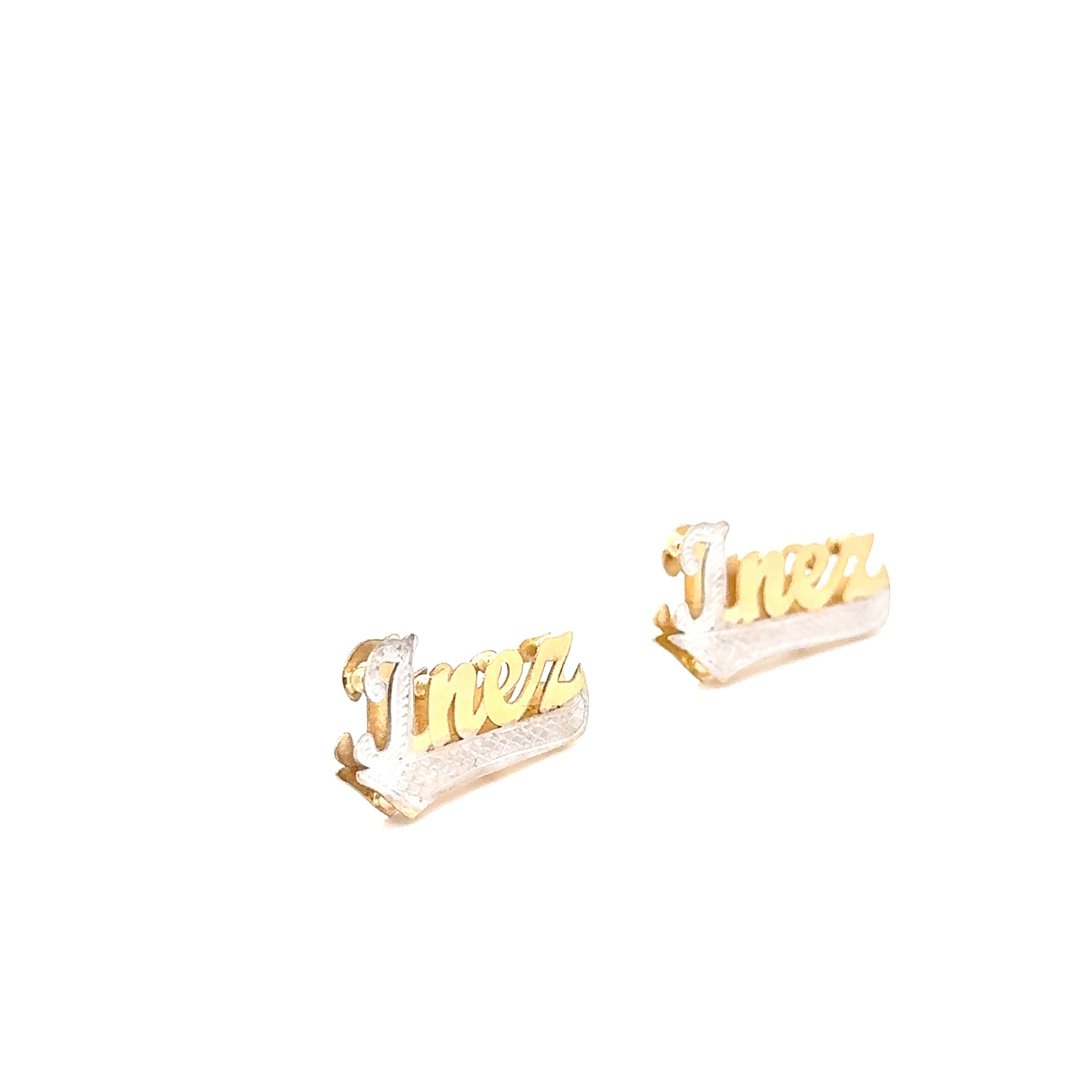Customized double name earrings