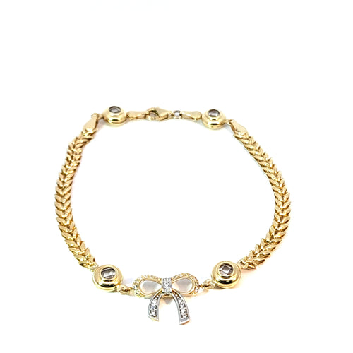 14k Bow Bracelet