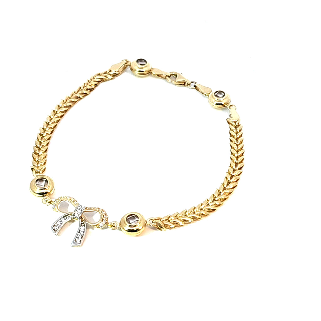Pulsera de lazo de 14k