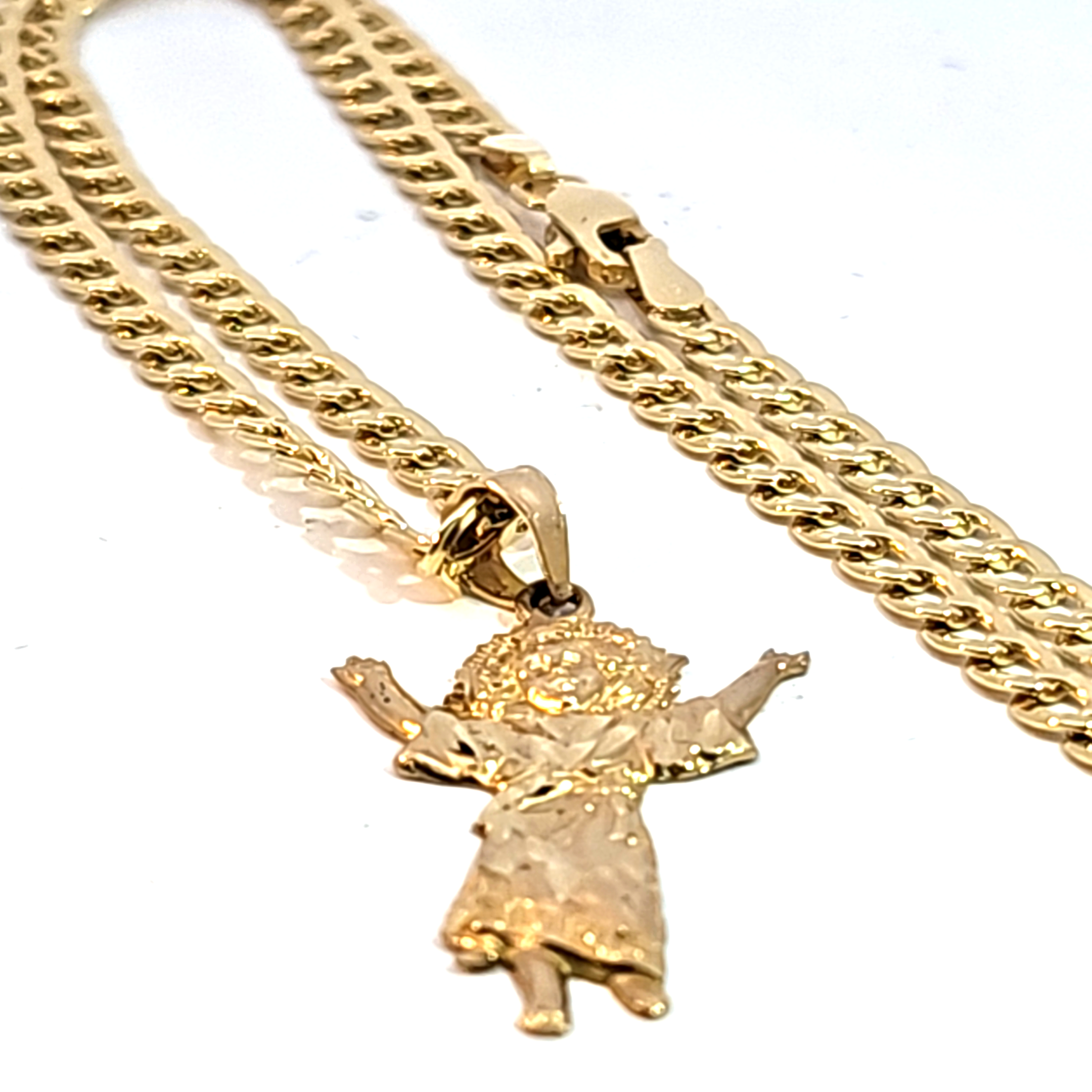 14k chain with 14k charm of angel