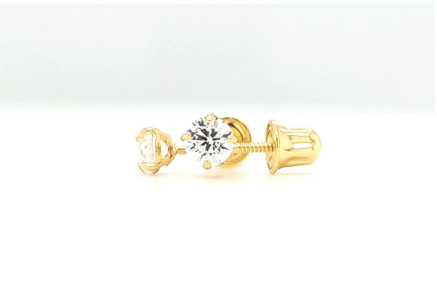 14K Basket set Stud Earrings