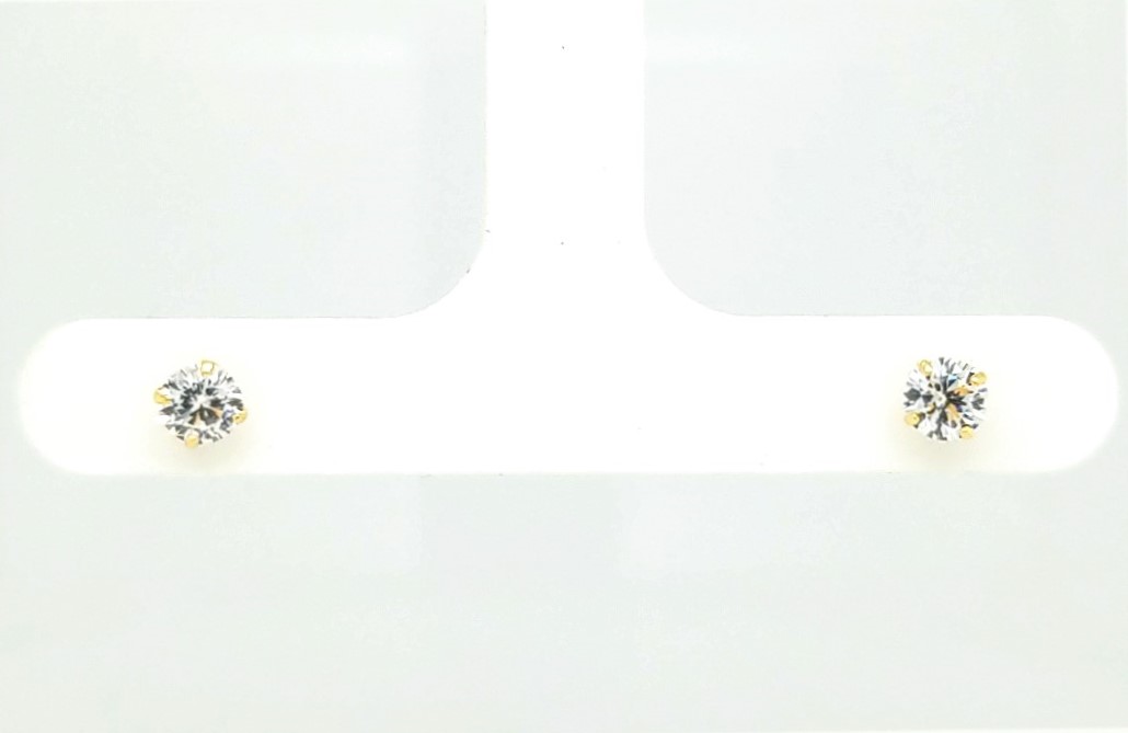 14K Basket set Stud Earrings