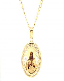 14K UNISEX JESUS NECKLACE